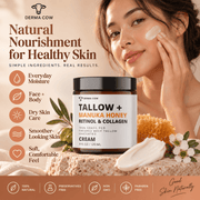 Derma Cow tallow Manuka Honey Retinol Collagen daily moisture