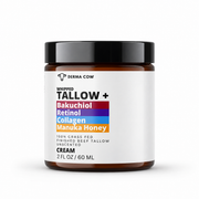 Derma Cow Beef Tallow Moisturizer with Bakuchiol and Retinol, 2 oz