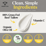Derma Cow Tallow + Vitamin C key ingredients