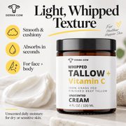 Derma Cow Tallow + Vitamin C whipped texture