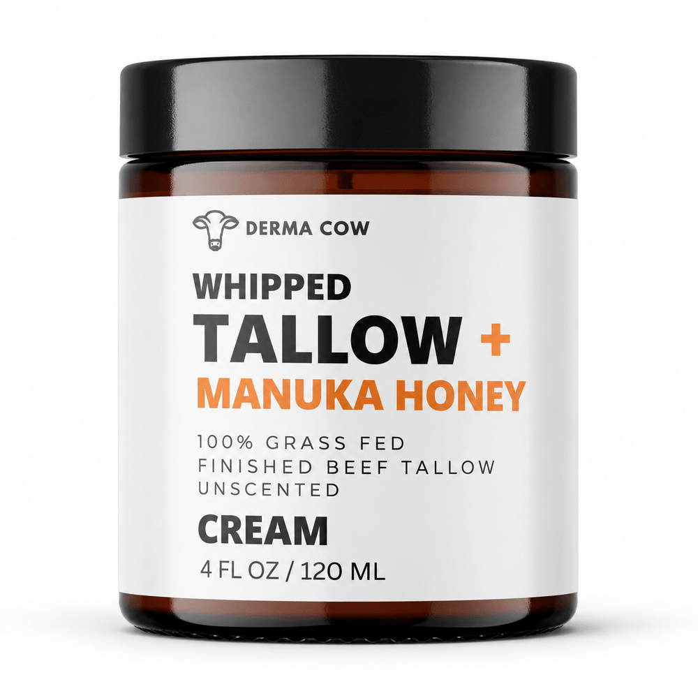 Derma Cow Whipped Beef Tallow + Manuka Honey Cream 4 oz