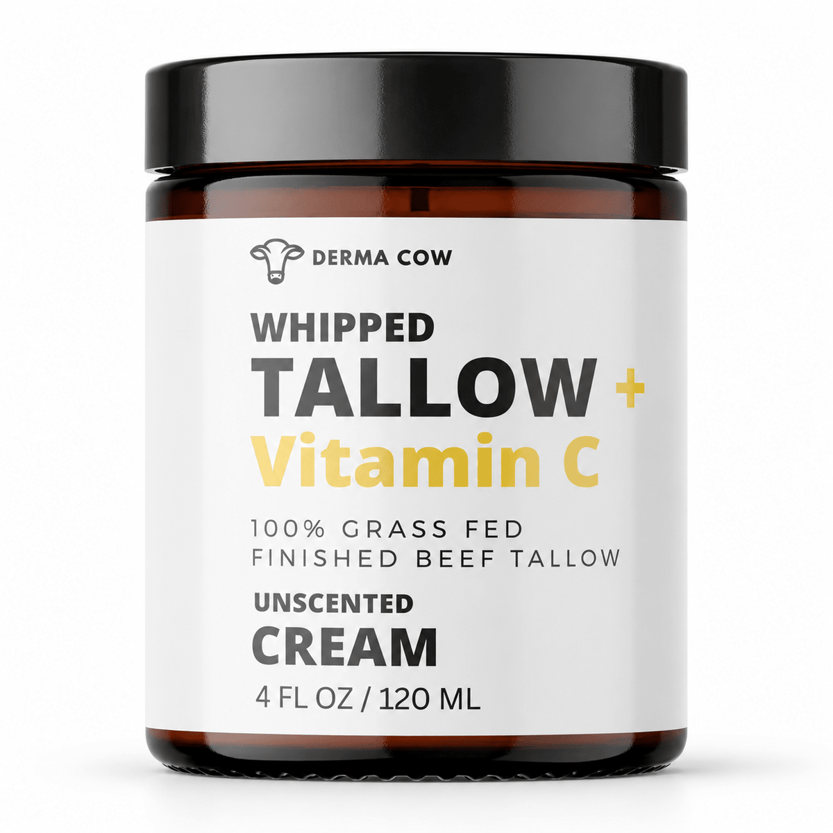 Derma Cow Whipped Beef Tallow + Vitamin C Cream 4 oz