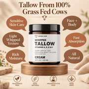 Derma Cow whipped tallow cream features