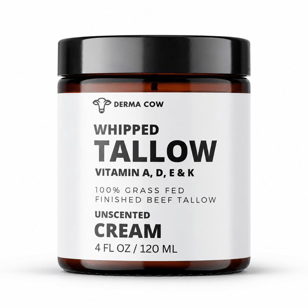 Derma Cow Whipped Beef Tallow Cream with Vitamin E 4 oz
