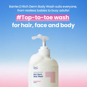 Dr.G Dermoisture Barrier.D Rich Derm Body Wash 400ml — top-to-toe cleansing uses