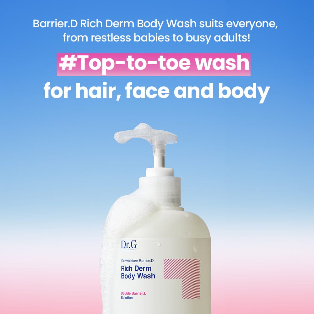 Dr.G Dermoisture Barrier.D Rich Derm Body Wash 400ml — top-to-toe cleansing uses