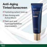 Dr.G Black Snail Glutathione Tone Up Sun SPF50+ PA++++ 50ml — tone-up sunscreen benefits