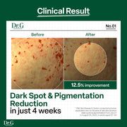 Dr.G Black Snail Glutathione Tone Up Sun SPF50+ PA++++ 50ml — four-week appearance test results