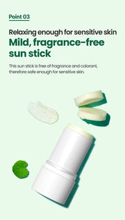 Dr.G R.E.D Blemish Soothing Up Sun Stick 21g point 3 fragrance free source panel