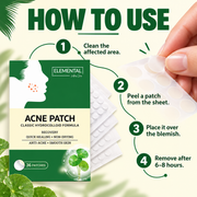 How to apply and remove Elemental Wellness acne patches