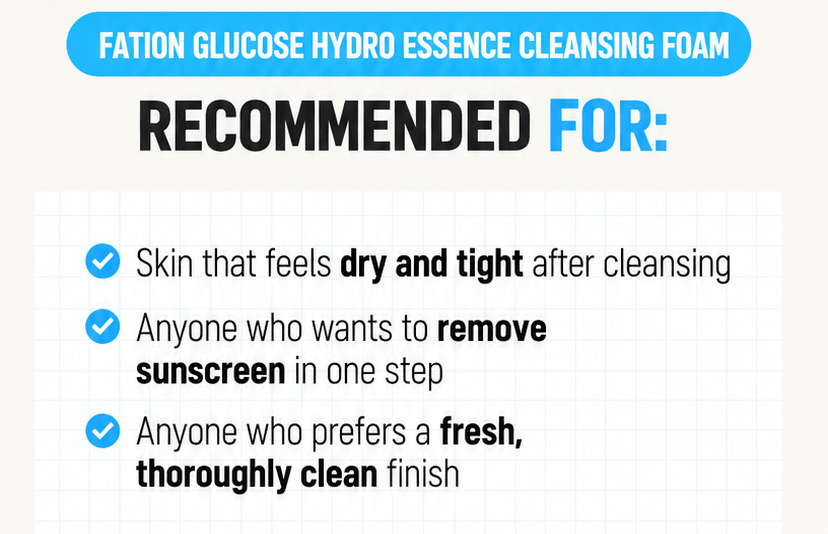 FATION Glucose Hydro Cleansing Foam suitability source panel
