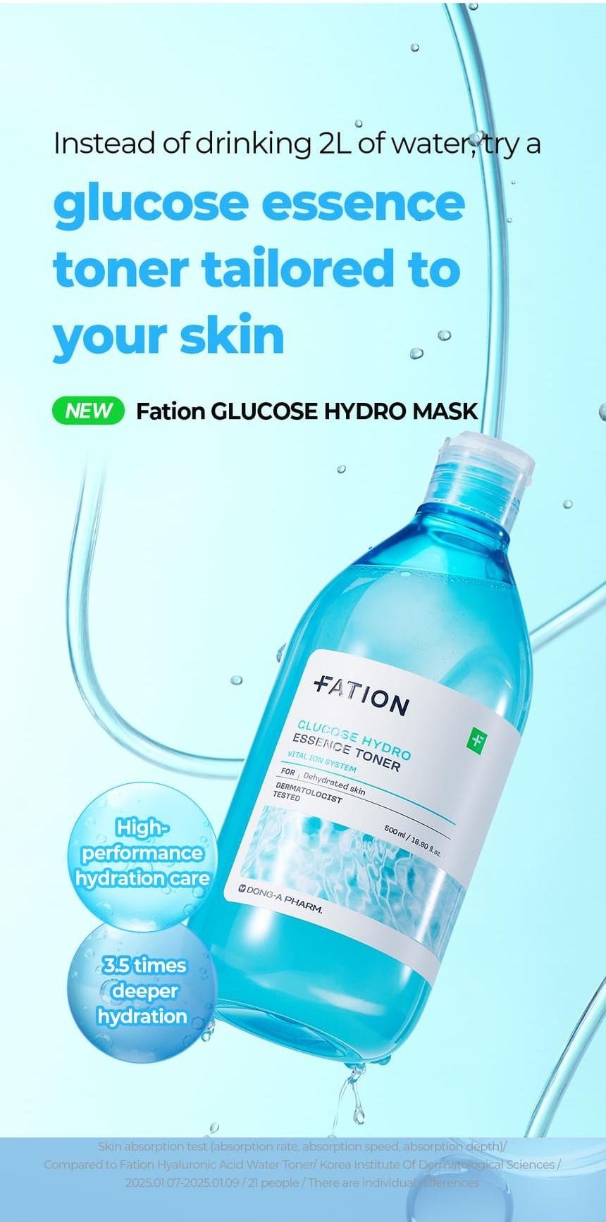 FATION Glucose Hydro Essence Toner hydration overview