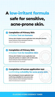 FATION Glucose Hydro Essence Toner skin testing