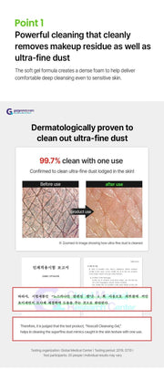 FATION Nosca9 Cleansing Gel point1 dust source detail