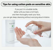 FATION Nosca9 Cleansing Water 500mL — foam tip; source product information