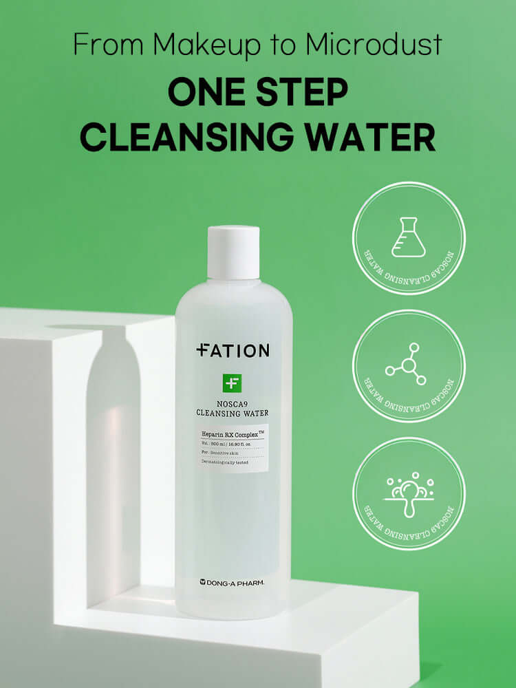 FATION Nosca9 Cleansing Water 500mL makeup and microdust cleansing introduction