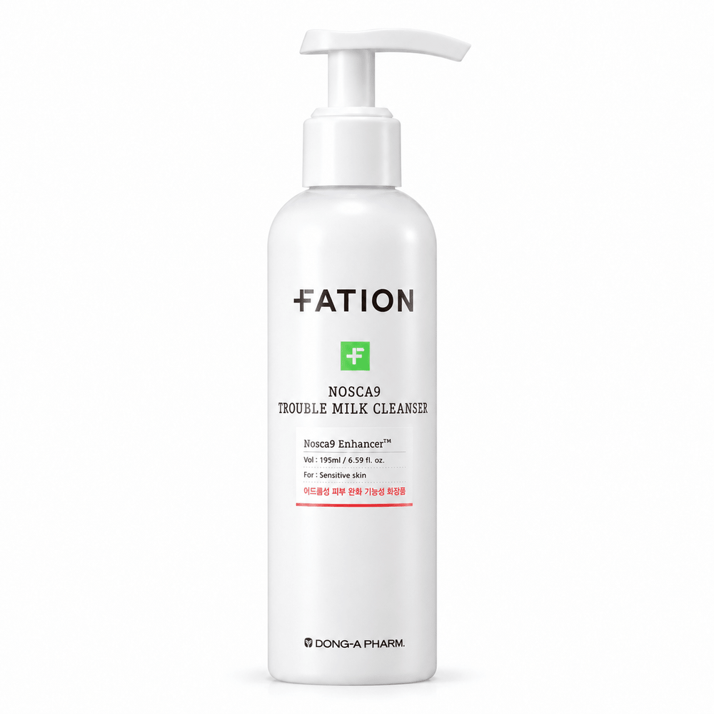 FATION Nosca9 Trouble Milk Cleanser 195mL pump bottle
