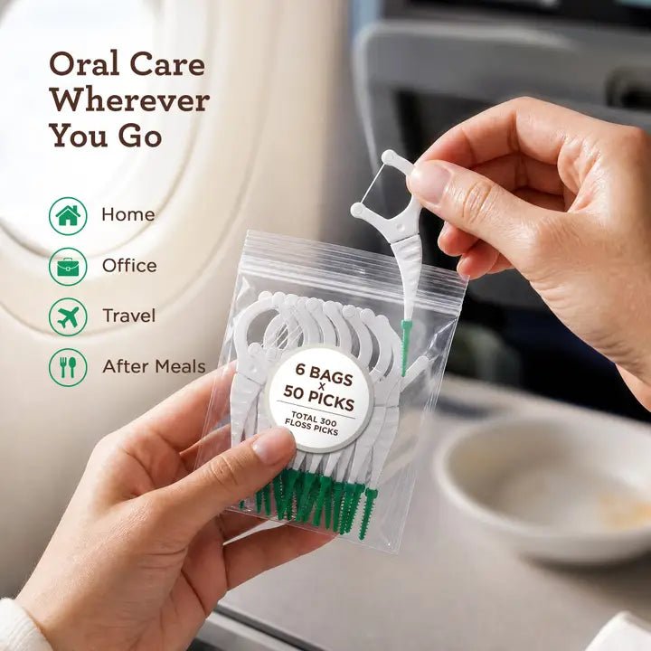 GuruNanda 2-in-1 Dental Floss Picks original supplier image 6, 300 Count