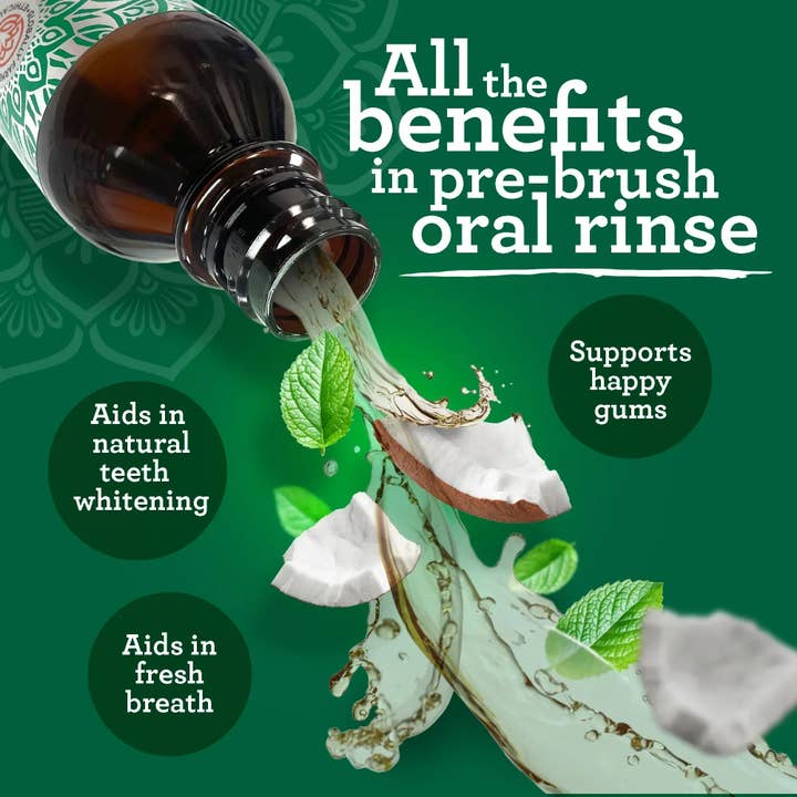 GuruNanda Coconut & Peppermint Oil Pulling, Starter Kit 8 fl. oz. supplier view 11