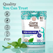 GuruNanda Fresh Floss Picks 60 Count supplier view 8
