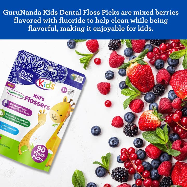 GuruNanda Kids' Giraffe Shaped Flossers, Fluoride-Free supplier view 7