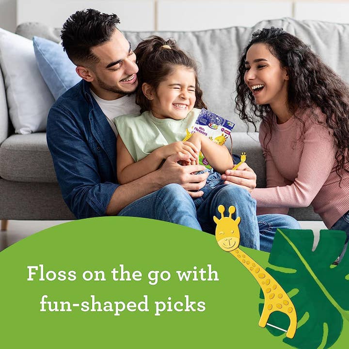 GuruNanda Kids' Giraffe Shaped Flossers, Fluoride-Free supplier view 9