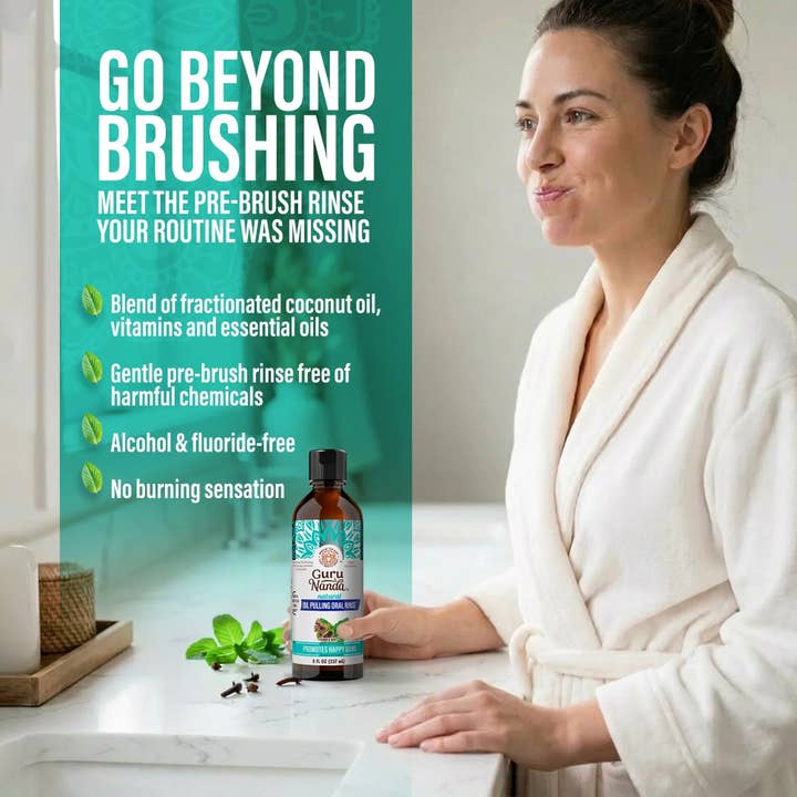GuruNanda Farmed Mint Oil Pulling 8 fl oz supplier image 3