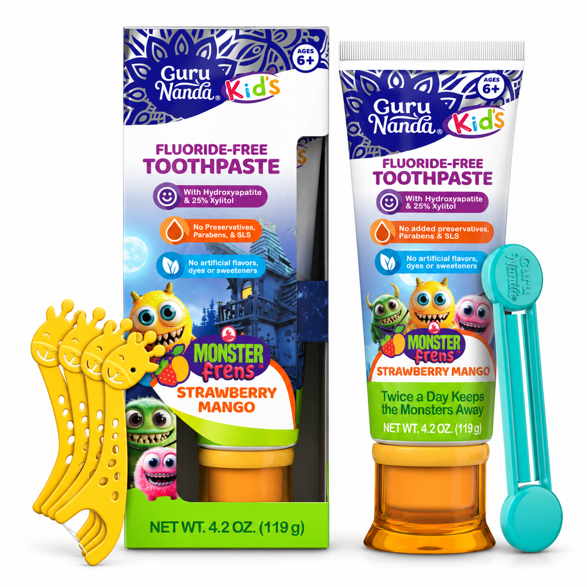 GuruNanda product and included contents on white background