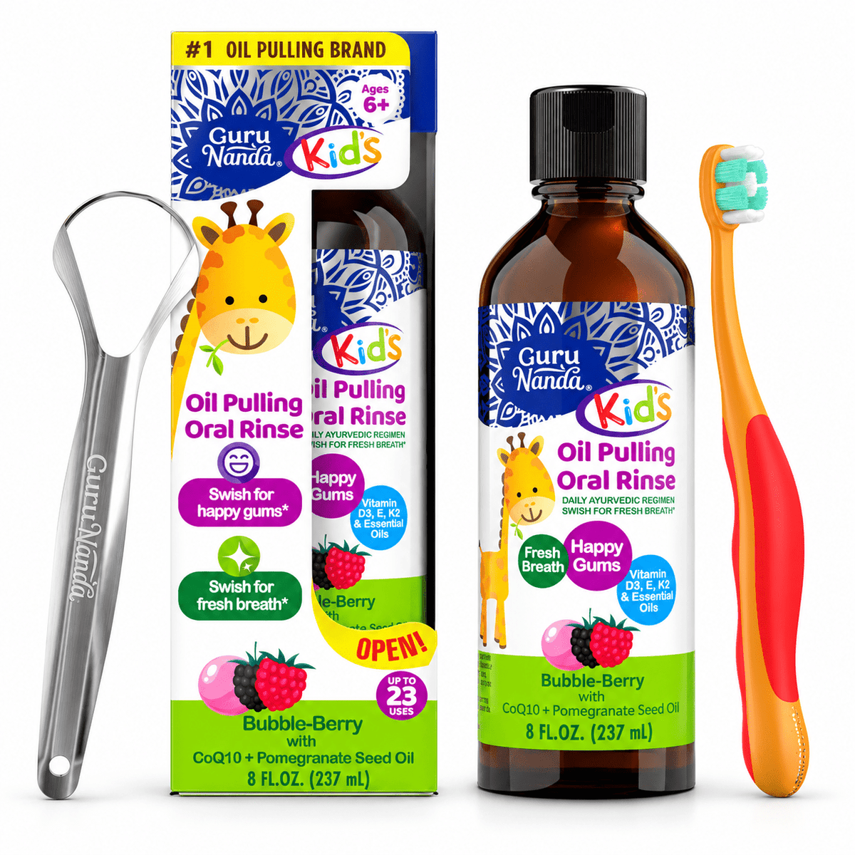 GuruNanda product and included contents on white background