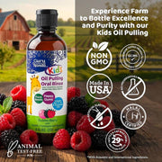 GuruNanda LLC – wholesale Mouthwash – Kids Oil Pulling with Bubble Berry & CoQ10 – 8 fl oz7