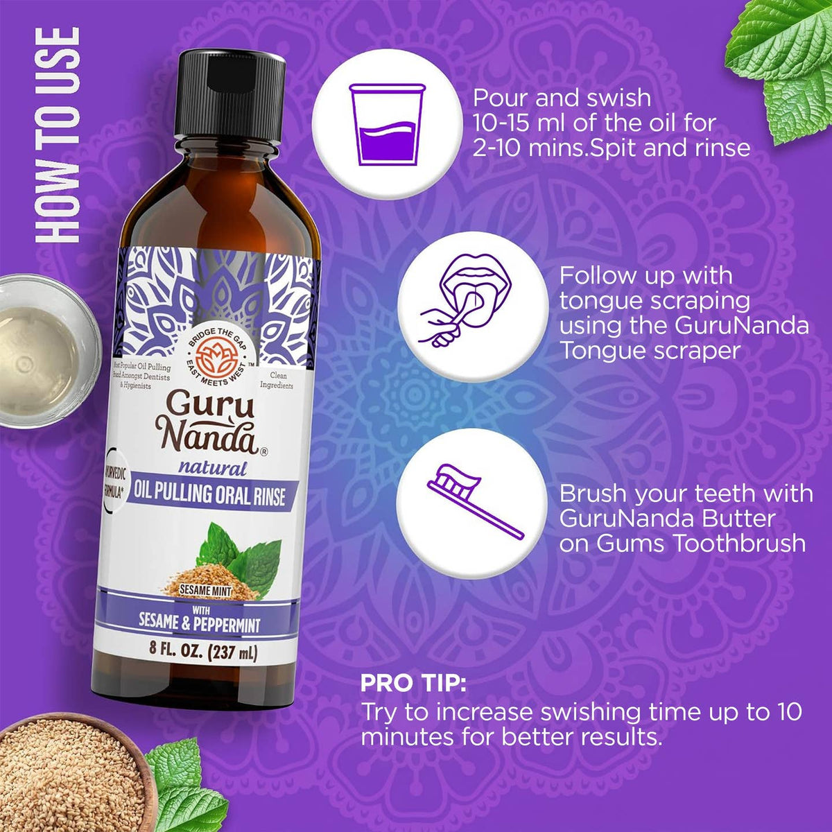 GuruNanda Sesame and Peppermint Oil Pulling approved supplier image 6