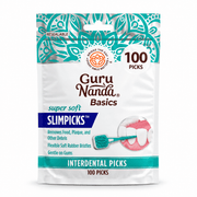 GuruNanda Basics Super Soft Slimpicks 100-count resealable pouch on white