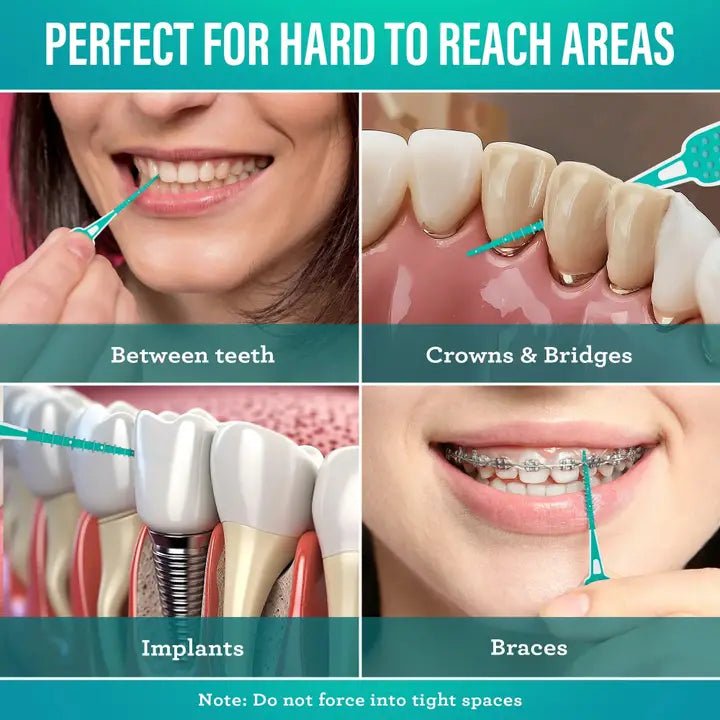 Slimpicks for interdental spaces and dental appliances