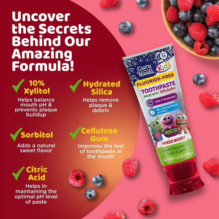 GuruNanda Toddler Mixed Berry Toothpaste supplier image 3