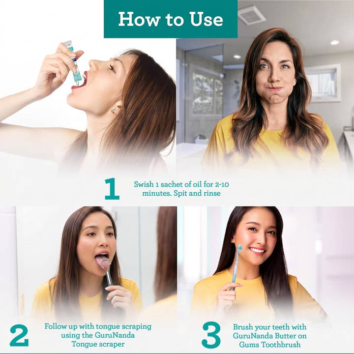 GuruNanda oil pulling travel sachets approved source 4