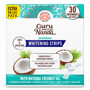 GuruNanda premium Whitening Strips 30-treatment box on a white background