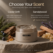 HygieneLab Styling Gel Cedar Drift and Sandalwood scent comparison