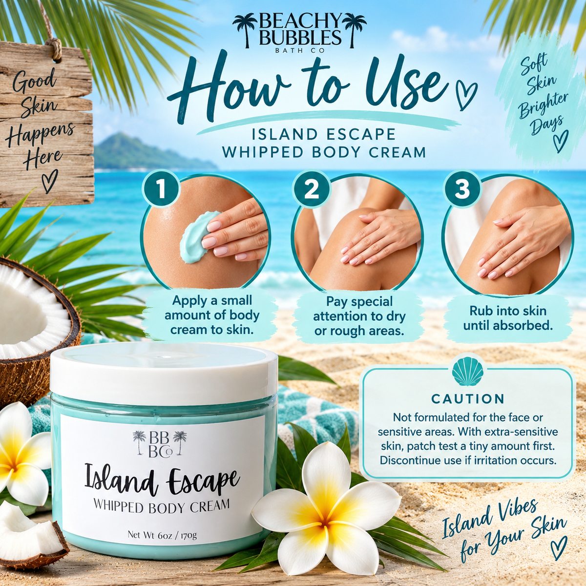 How to use Island Escape Whipped Body Cream