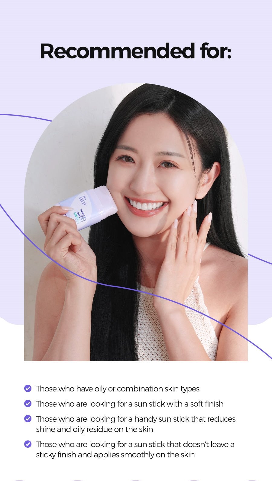 Isntree Onion Fresh Light Sun Stick SPF50+ PA++++ 22g - recommended skin types