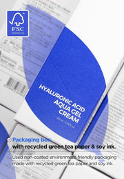 Isntree Hyaluronic Acid Aqua Gel Cream 100mL: recycled paper packaging