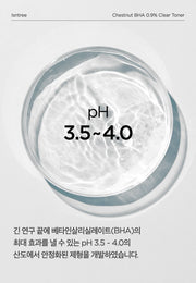 Isntree Chestnut BHA 0.9% Clear Toner 200mL: acidic ph range