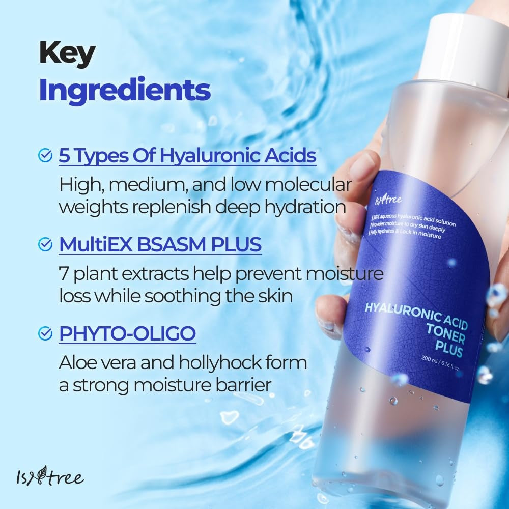 Isntree Hyaluronic Acid Toner Plus 200mL: botanical ingredients