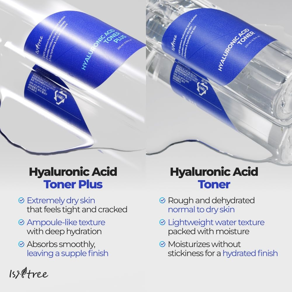 Isntree Hyaluronic Acid Toner Plus 200mL: toner versus toner plus
