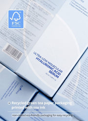 Isntree Ultra-Low Molecular Hyaluronic Acid Serum 50mL: recycled paper packaging