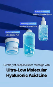 Isntree Ultra-Low Molecular Hyaluronic Acid Zinc Cooling Pad 60 Pads: complementary hydration line