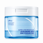 Isntree Ultra-Low Molecular Hyaluronic Acid Zinc Cooling Pad 60 Pads on a white background
