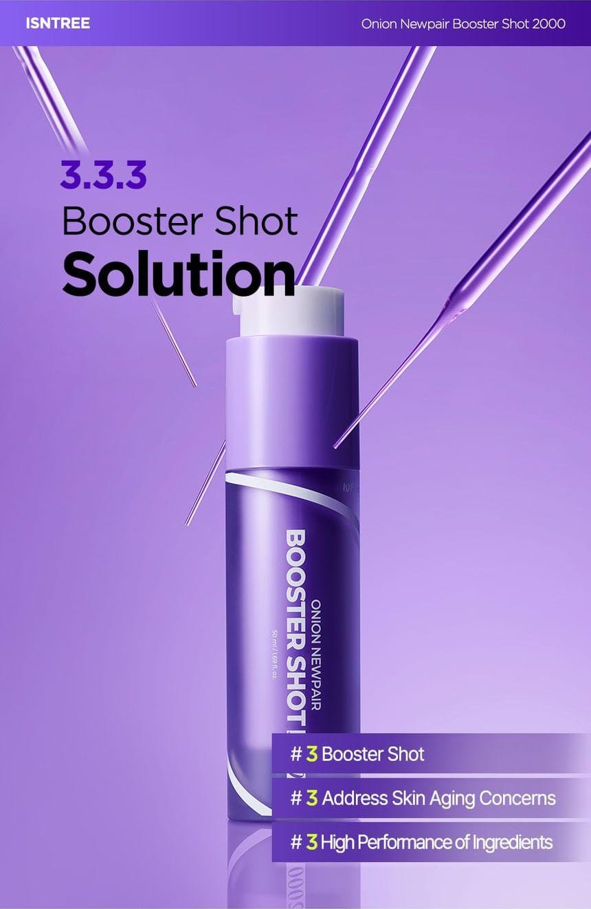 Isntree Onion Newpair Booster Shot 2000 50mL: Three-part booster concept