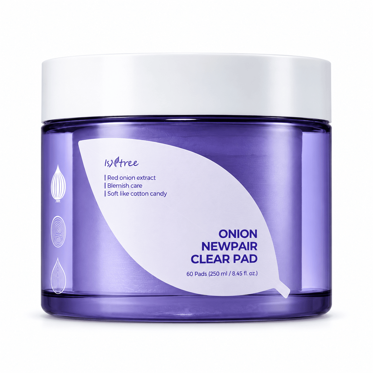 Isntree Onion Newpair Clear Pad 60 Pads 250mL on a white background