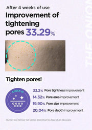 Isntree Onion Newpair Clear Pad 60 Pads: Four-week pore appearance results with study details