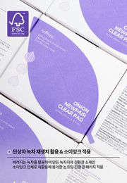 Isntree Onion Newpair Clear Pad 60 Pads: Packaging paper and ink information (Korean brand information)